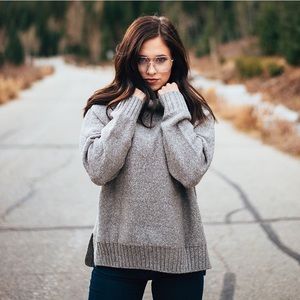 NWT NEVER WORN Gray Turtle Neck Sweater